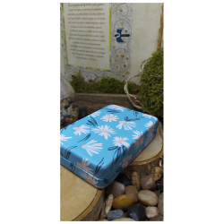 mini boîte à bijoux fleurs bleu 1